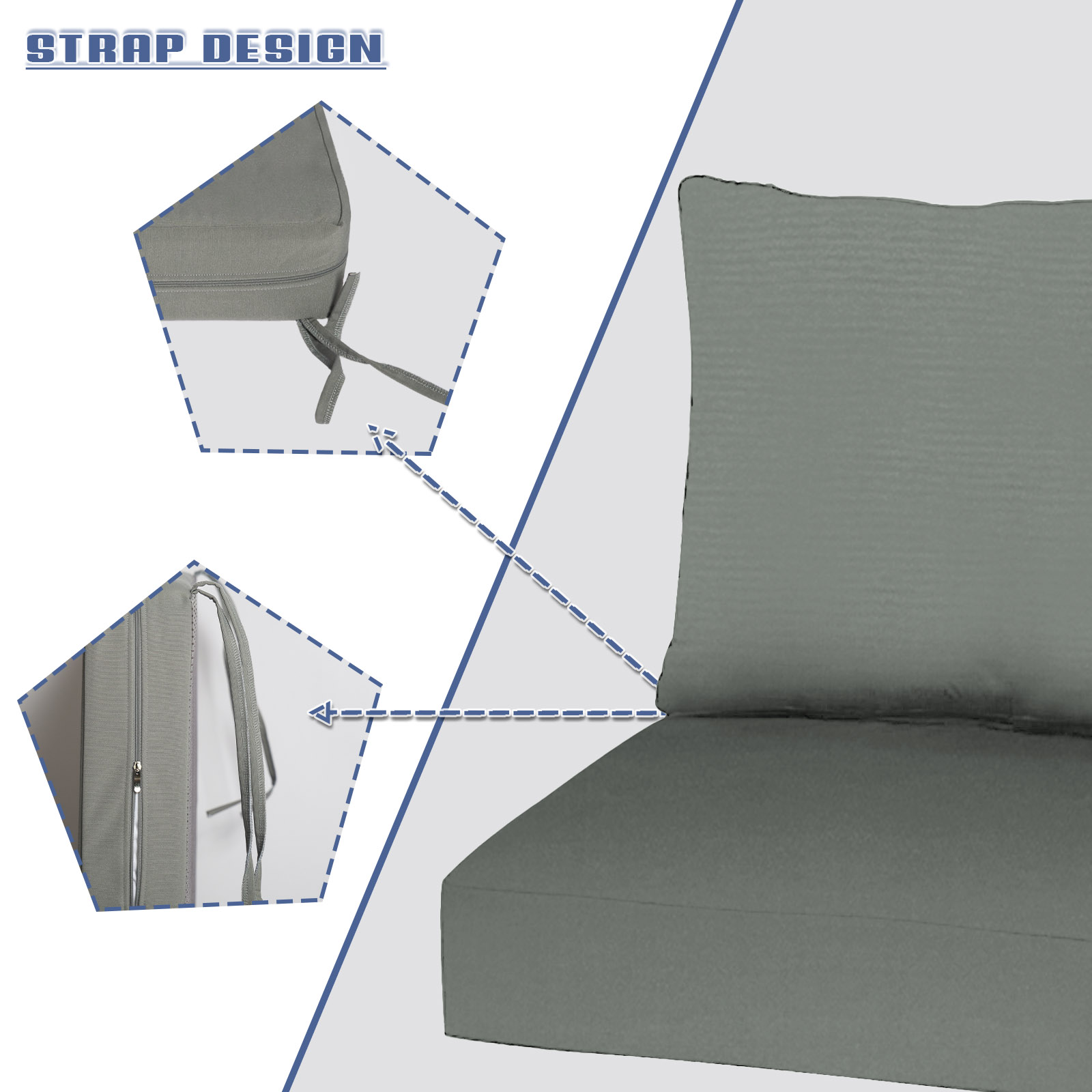 Bantal Kursi dan Sandaran Kust - Outdoor Furniture Upholstery ulasan dan harga