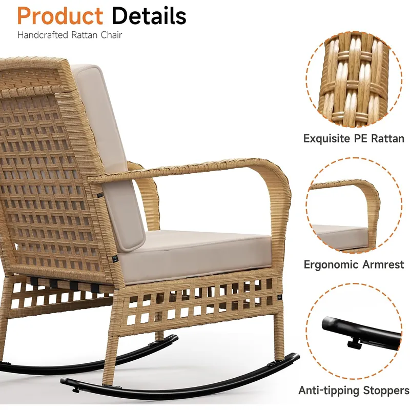 Set Kursi Goyang Luar Ruangan  - Outdoor Furniture Rocking Chair ulasan dan harga