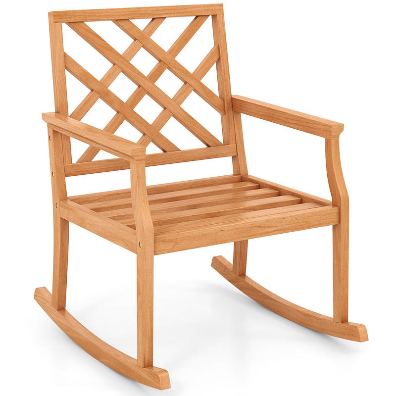 Kursi Goyang Kayu Jati 36 Inci - Outdoor Furniture Rocking Chair ulasan dan harga