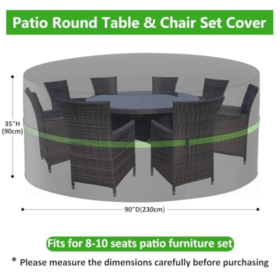 Penutup Furnitur Teras Bulat,  - Outdoor Furniture Covers Waterproof ulasan dan harga