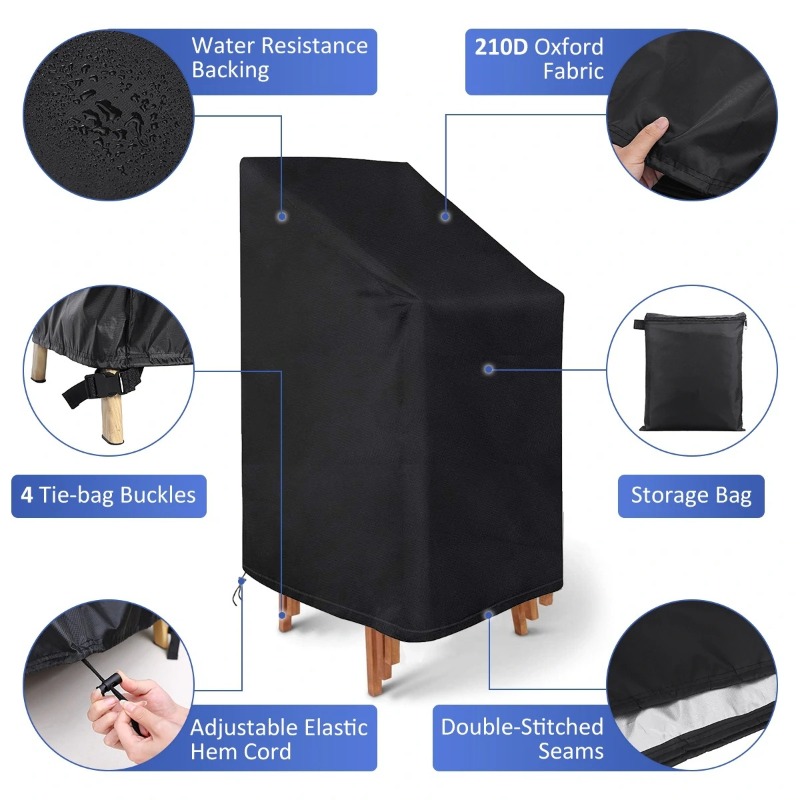 1/2/PCS Penutup Kursi Tumpuk A - Outdoor Furniture Covers Waterproof ulasan dan harga