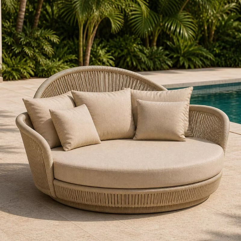 Sofa Santai Rotan Outdoor deng - Outdoor Furniture Without Cushions ulasan dan harga