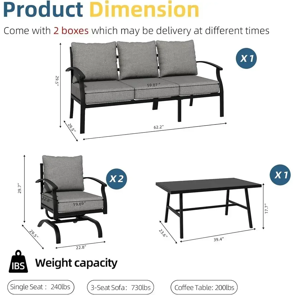 Set Furnitur Teras Luar Ruanga - Outdoor Furniture Rocking Chair ulasan dan harga