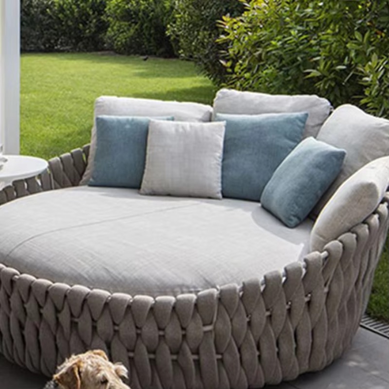 Tempat Tidur Santai Bulat Tali - Outdoor Daybed Furniture ulasan dan harga