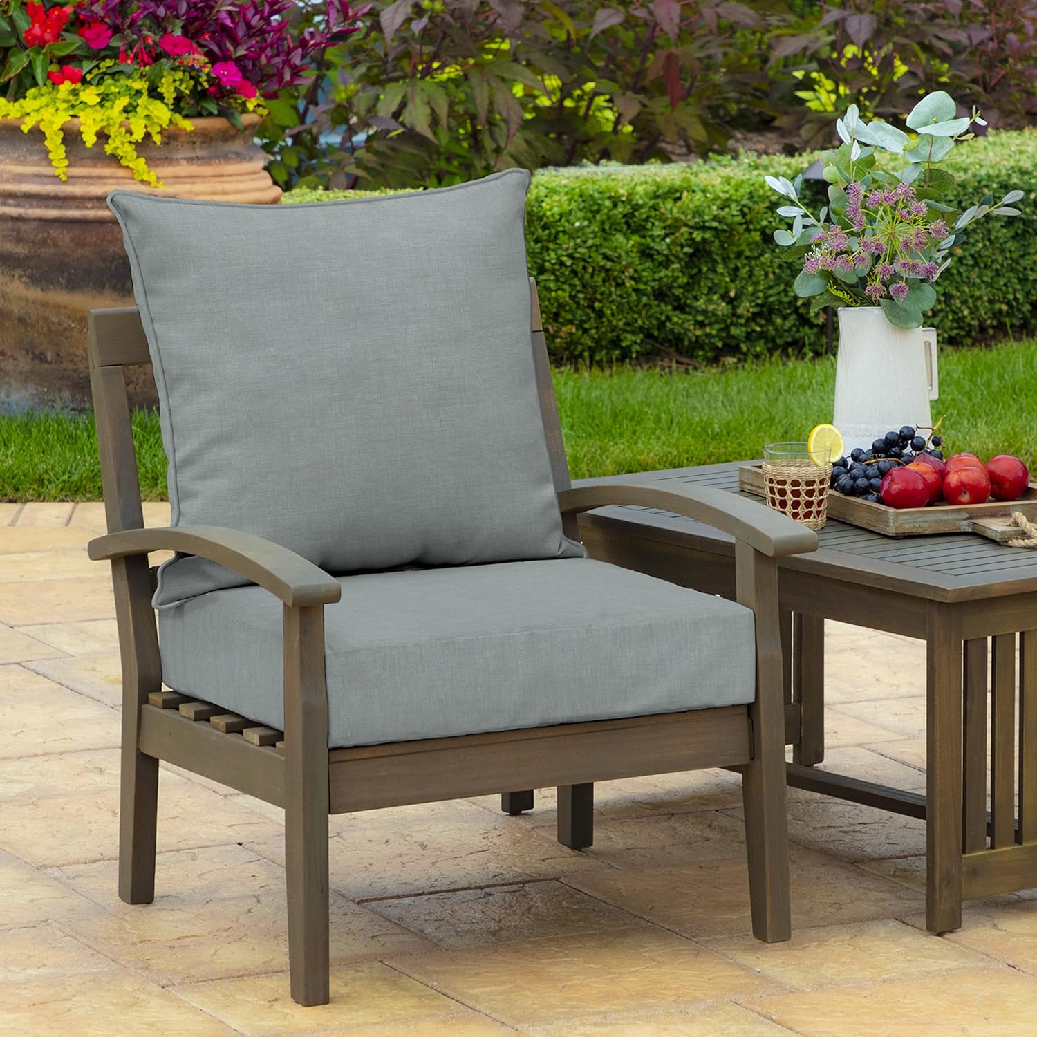 Set Bantal Duduk/Punggung Line - Outdoor Furniture Upholstery ulasan dan harga